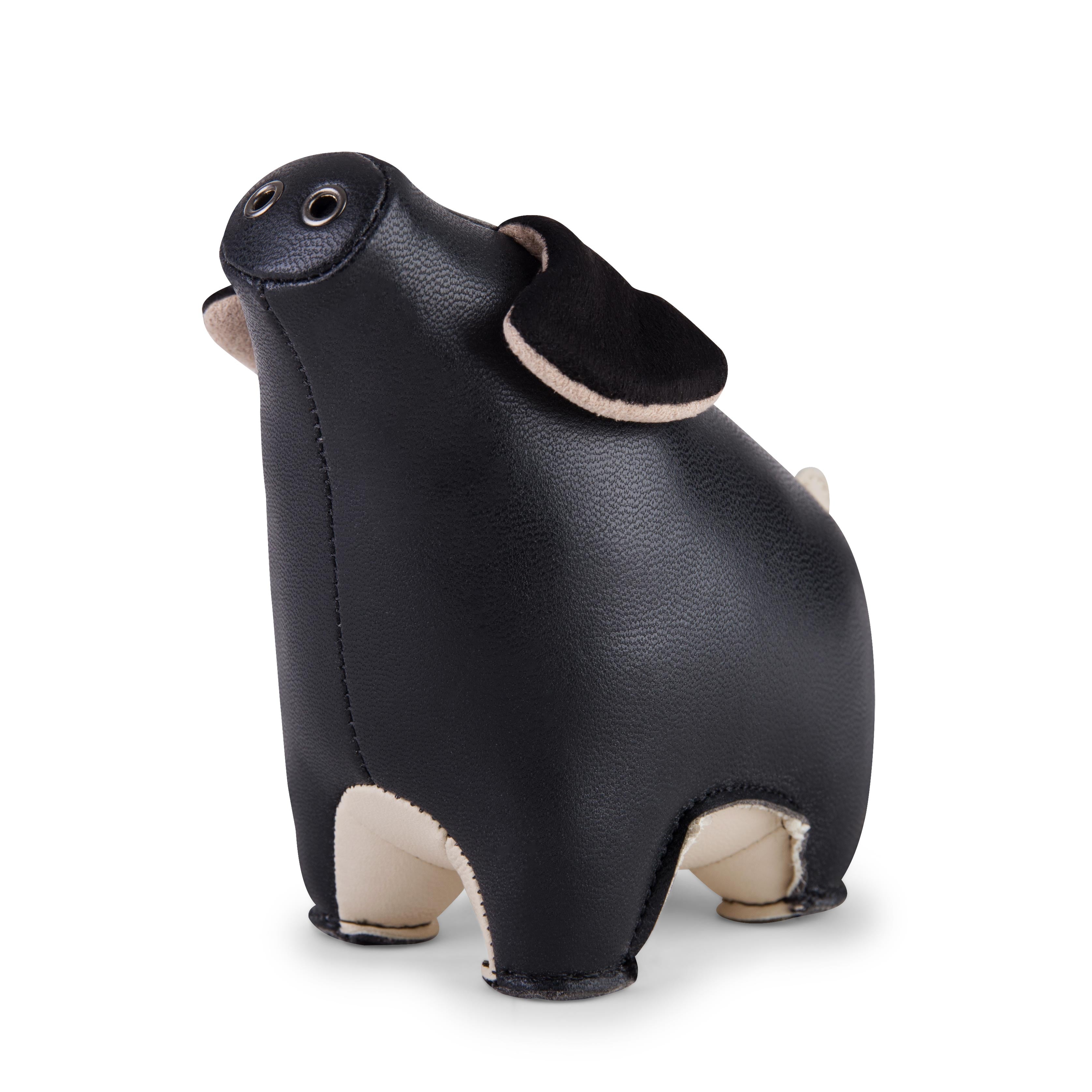 Zuny Pig Diya Paperweight, Black + Wheat