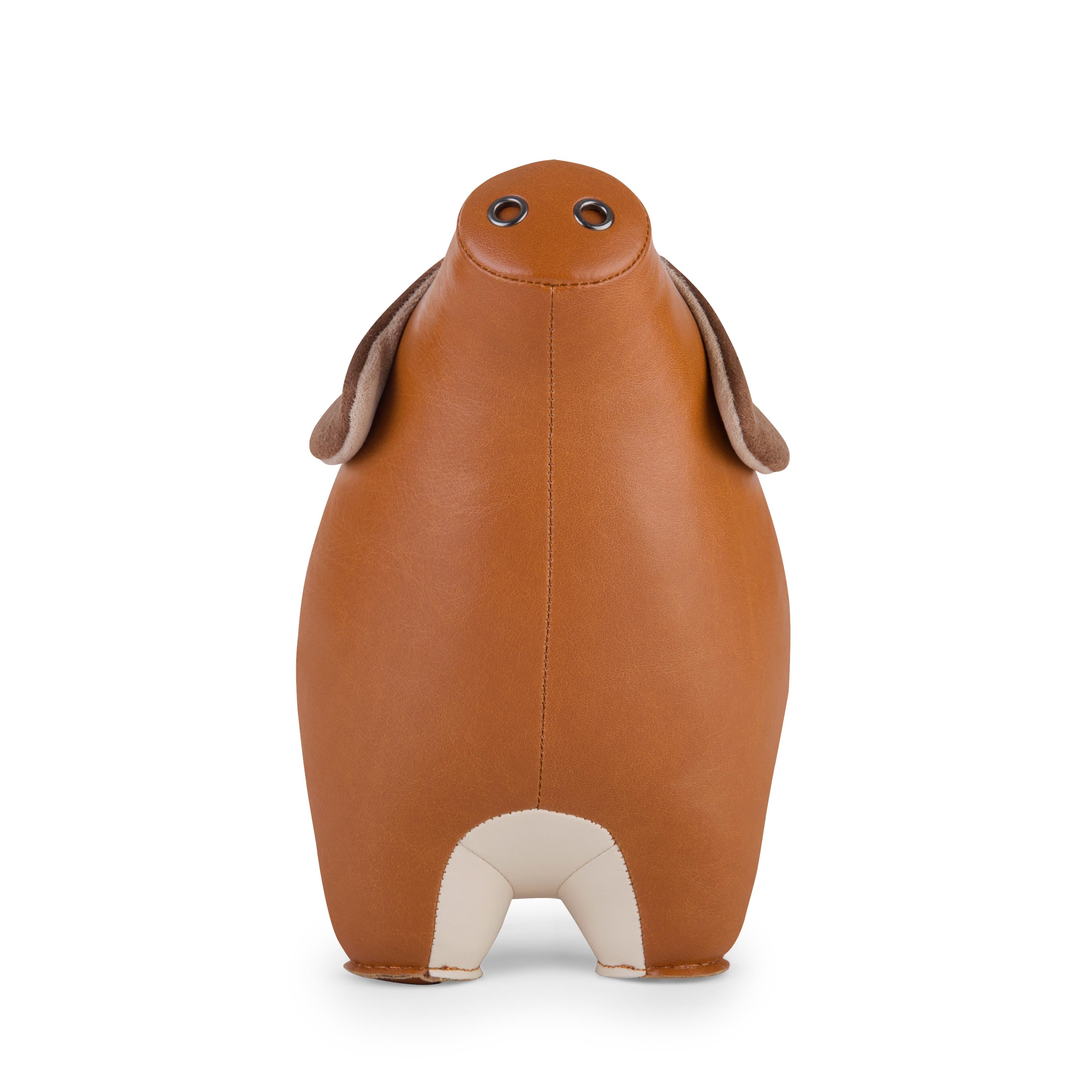 Zuny Pig Diya Bookend,  Tan + Wheat