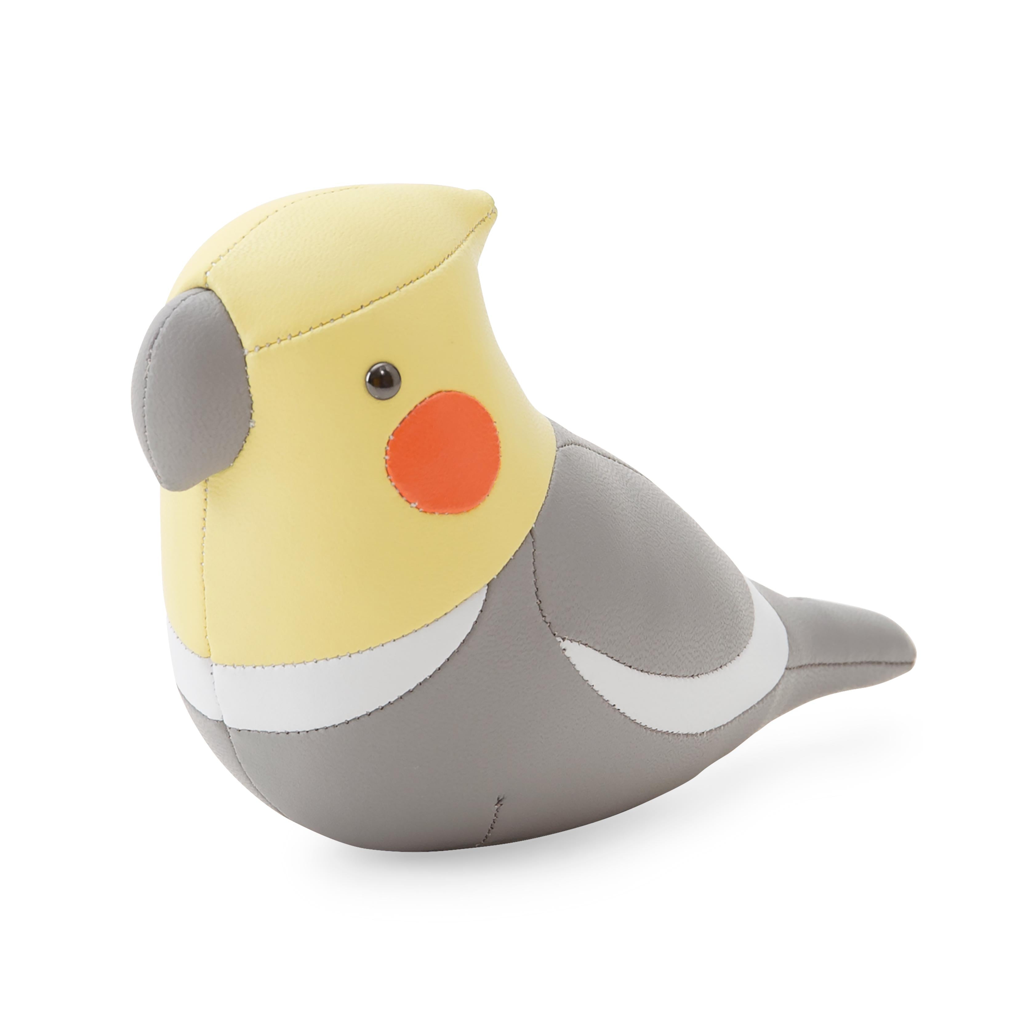 Zuny Cockatiel Paperweight,Gray + Cream