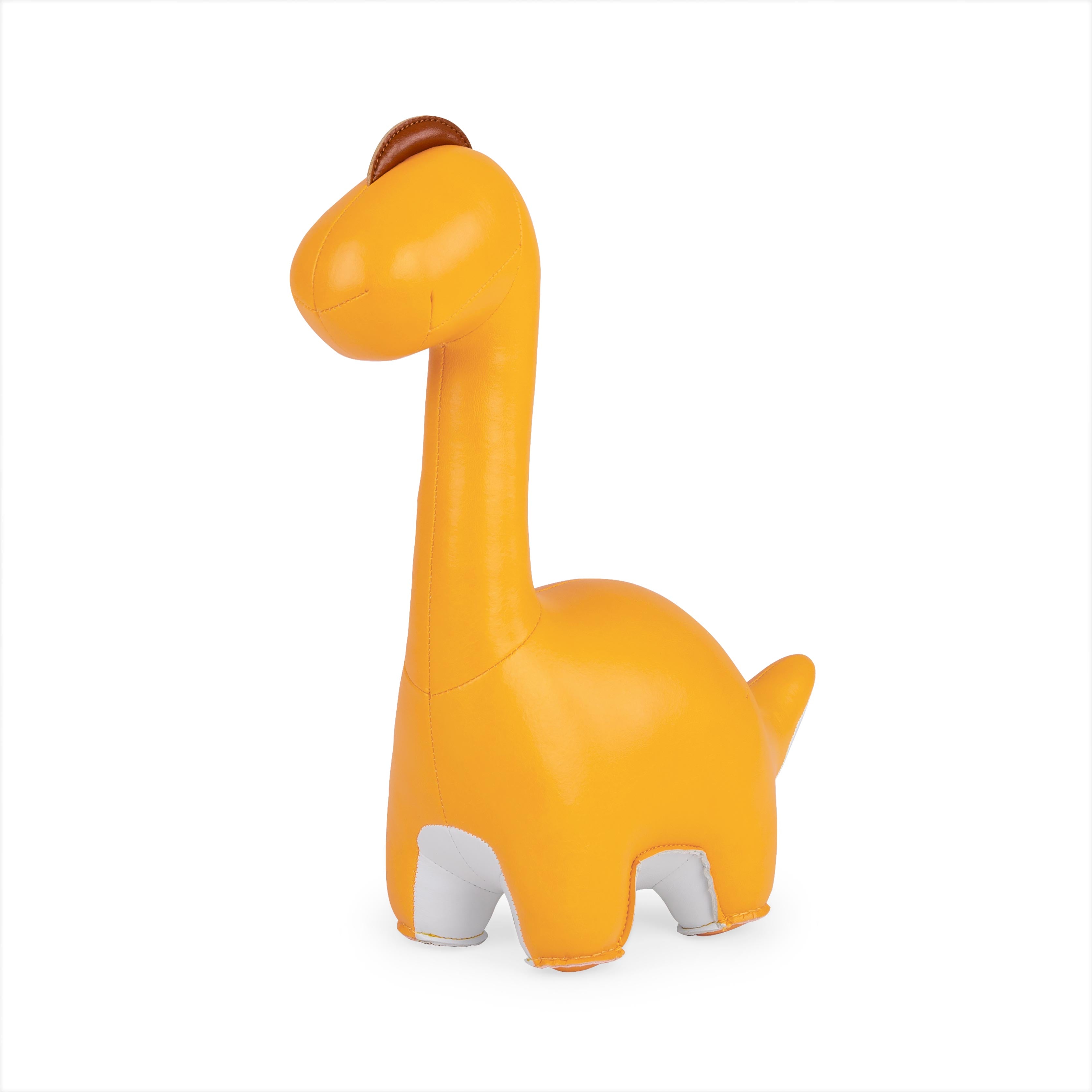 Zuny Brontosaurus Rano Bookend, Ochre Yellow + White