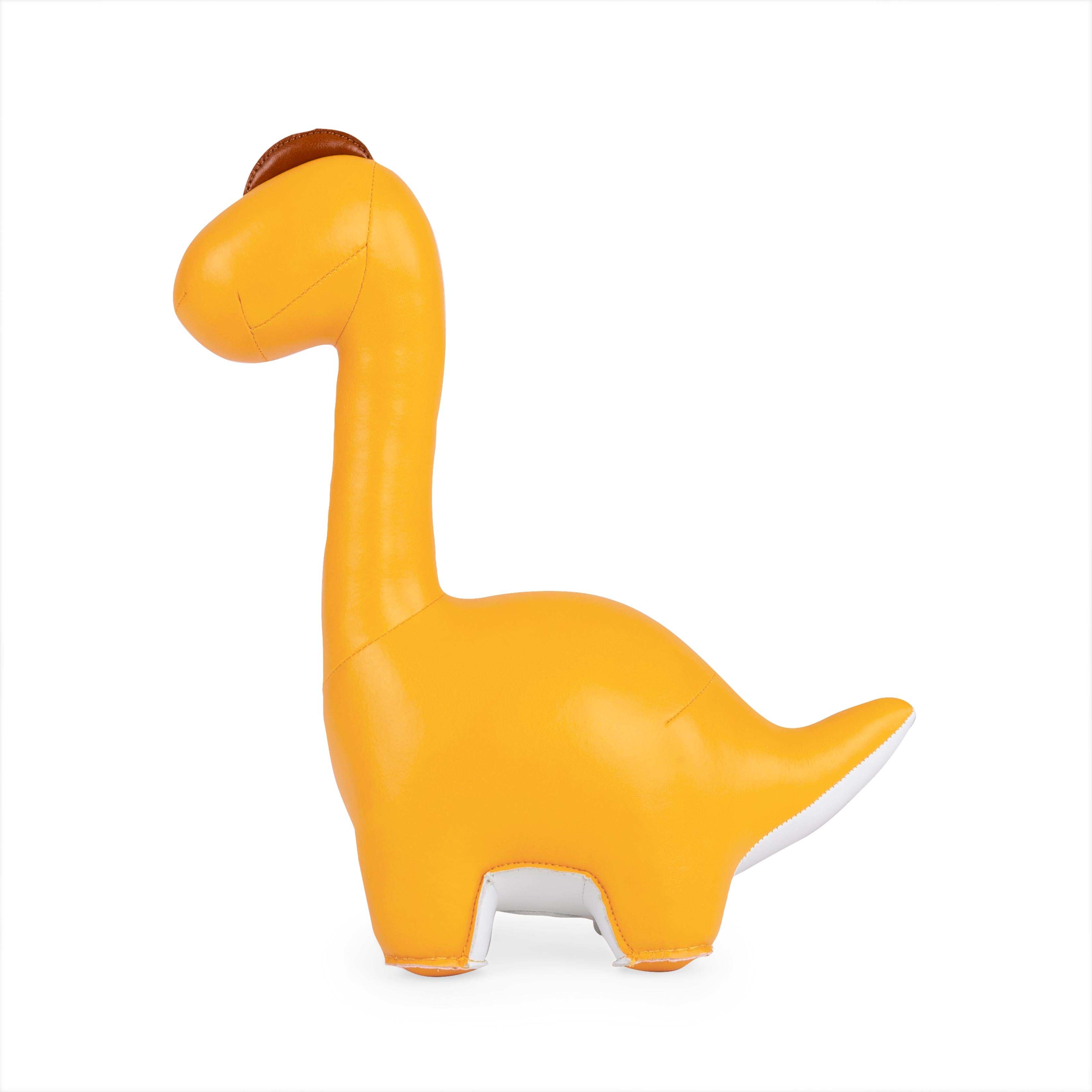 Zuny Brontosaurus Rano Bookend, Ochre Yellow + White