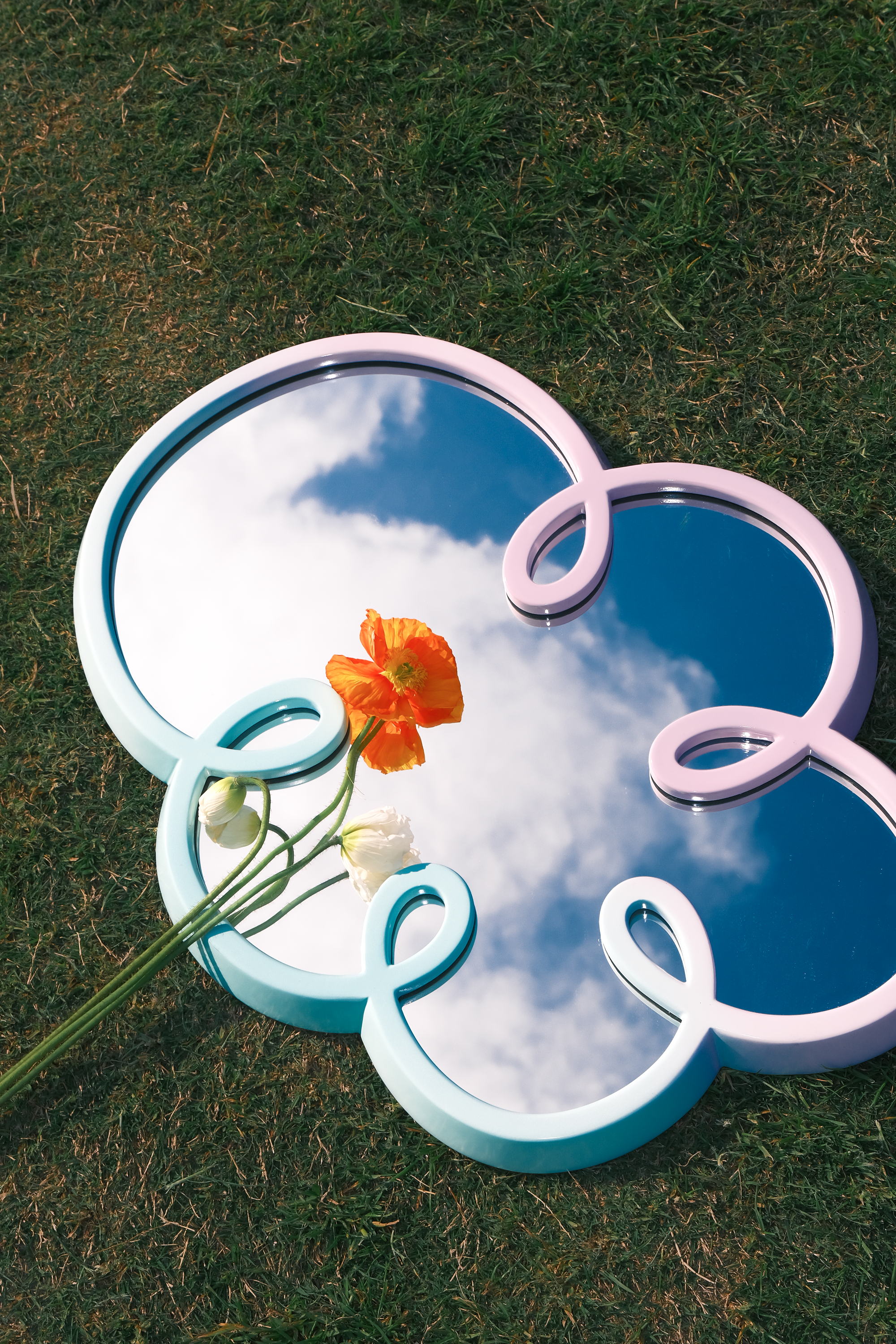 BUBBLE Mirror Small Lavender & Grass Green