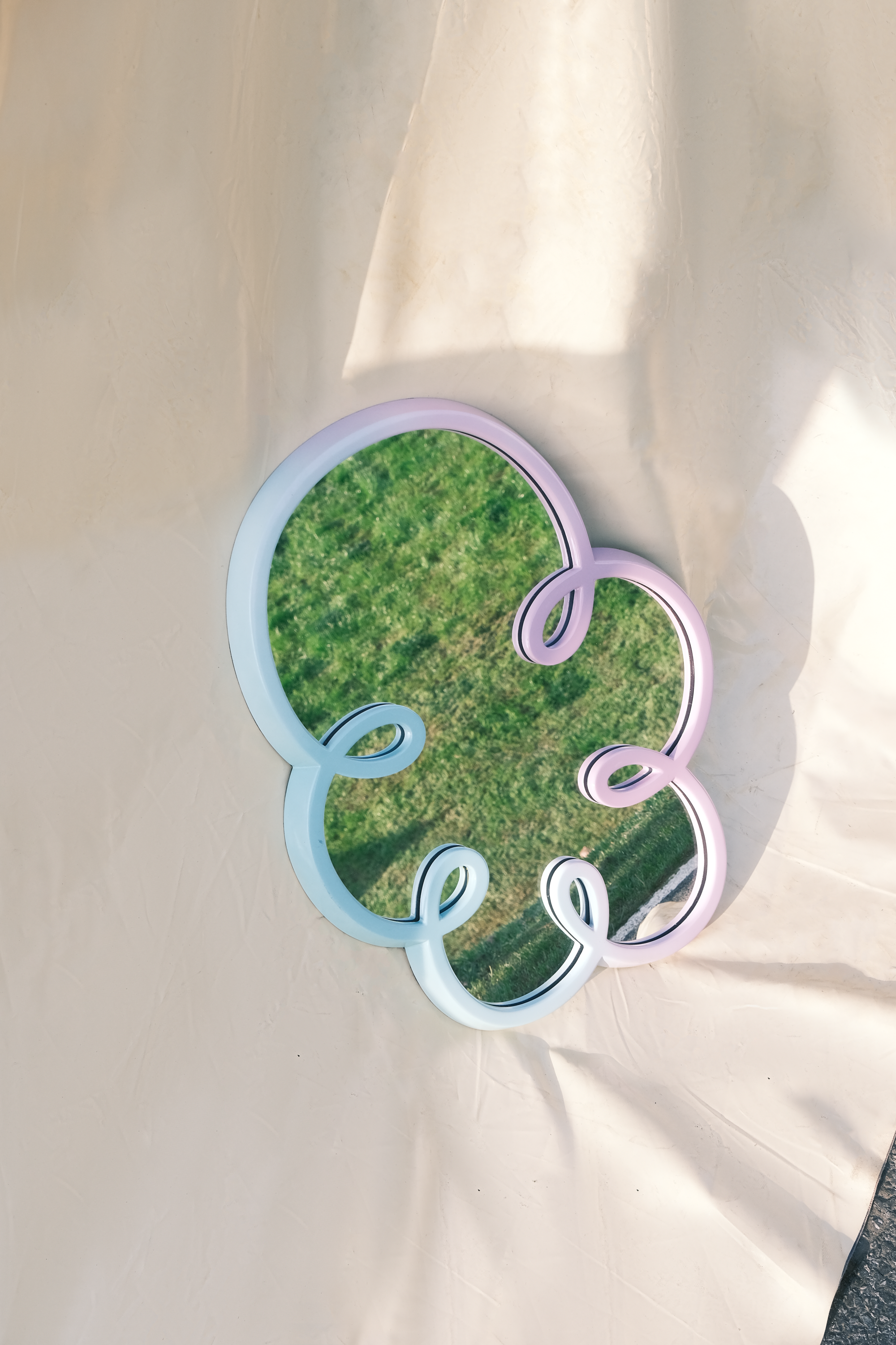 BUBBLE Mirror Small Lavender & Grass Green