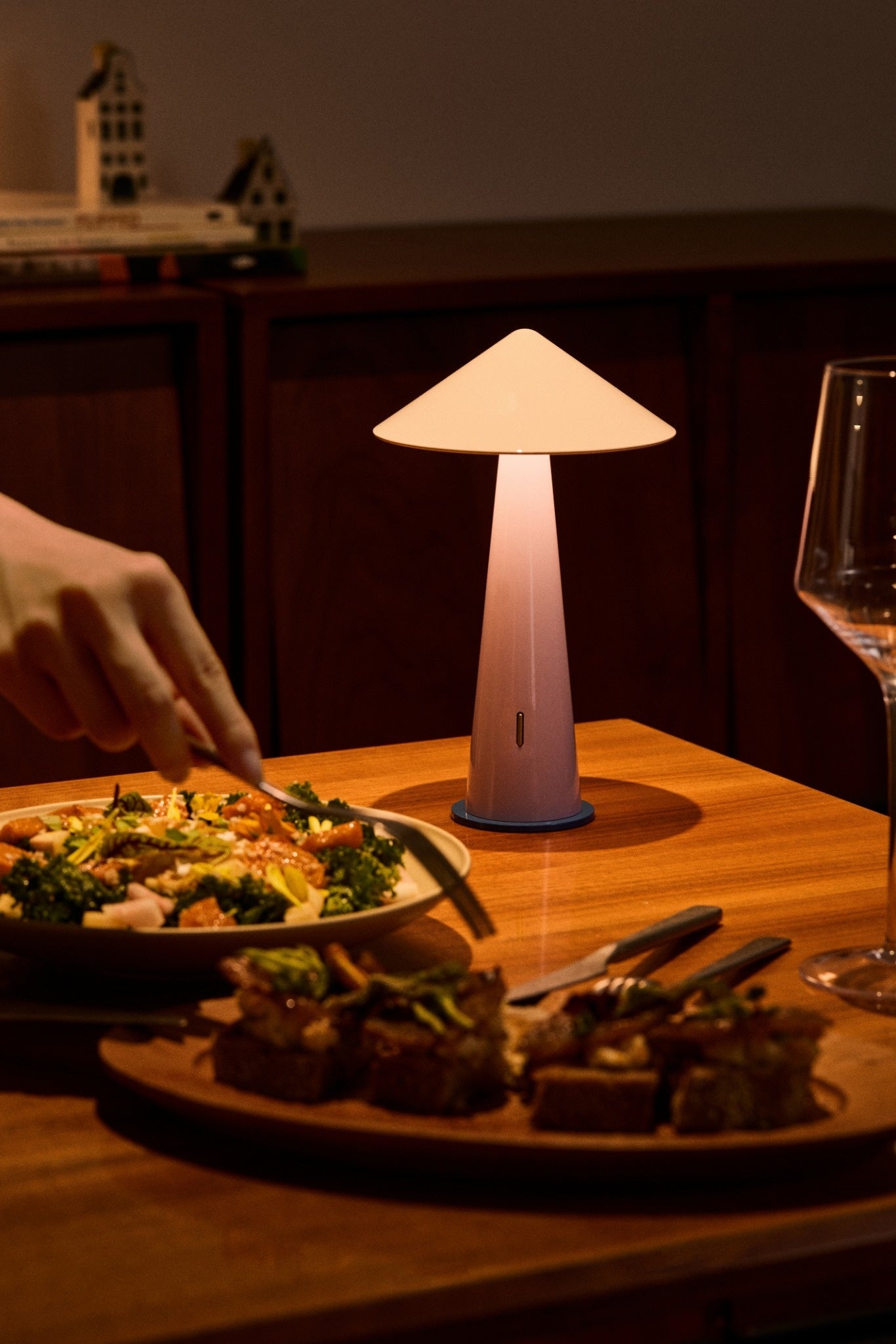 Tipsy Portable Lamp - Agreeable Gray/Soft Purple