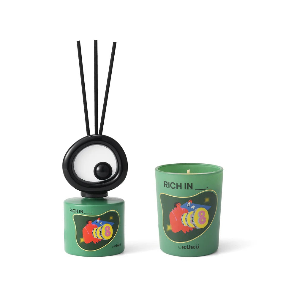 BIG EYE Scented Candle & Fragrance Diffuser - Rich in_. (Woody)