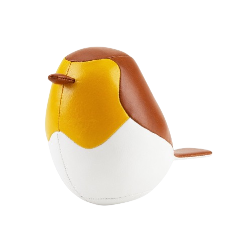 Zuny Bird Robin Paperweight, Tan + Ochre Yellow