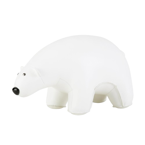 Zuny Classic Polar Bear Bookend, White