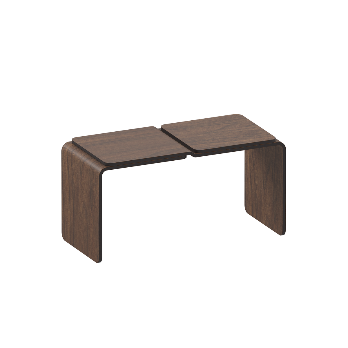 Black Walnut Bend Coffee Table 2.0 - ZCT7002