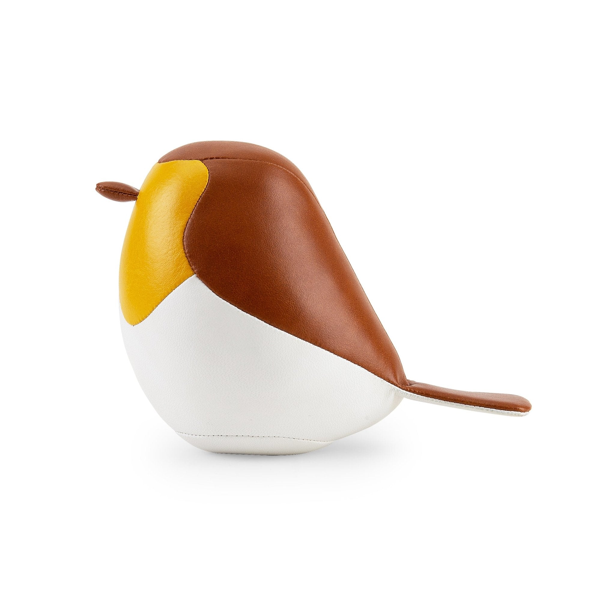 Zuny Bird Robin Paperweight, Tan + Ochre Yellow - Intent