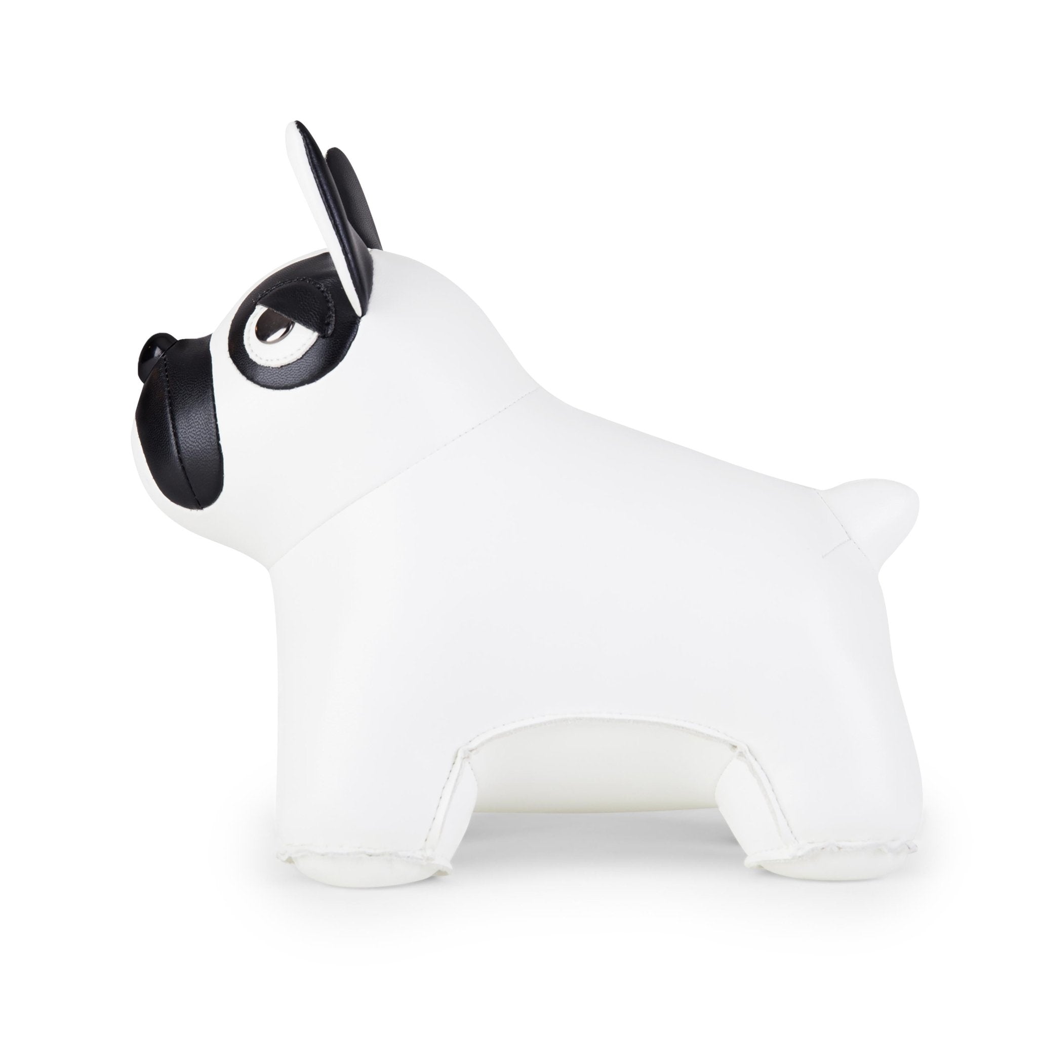 Zuny French Bulldog Bookend, White + Black - Intent