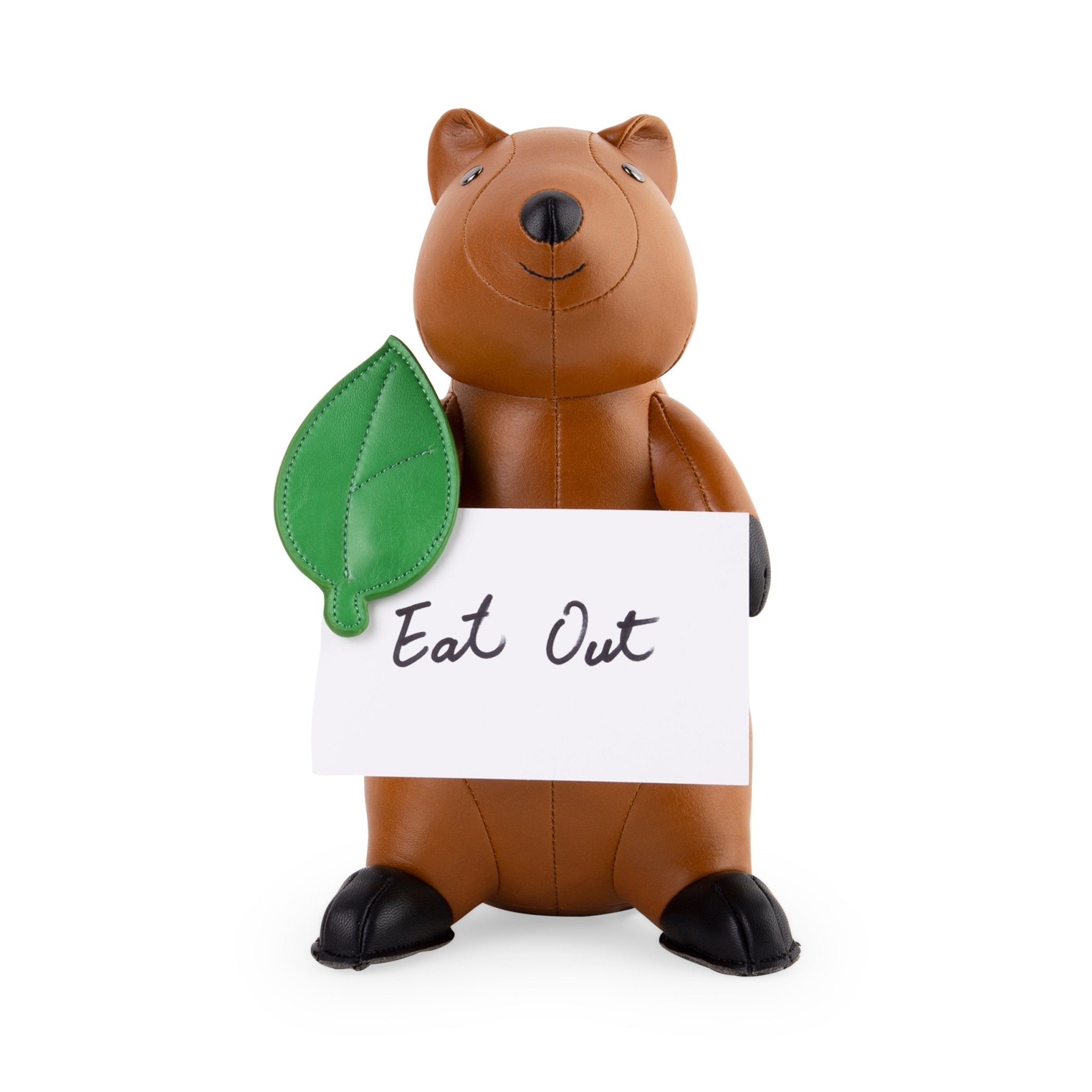 Zuny Quokka Bookend, Tan + Black - Intent