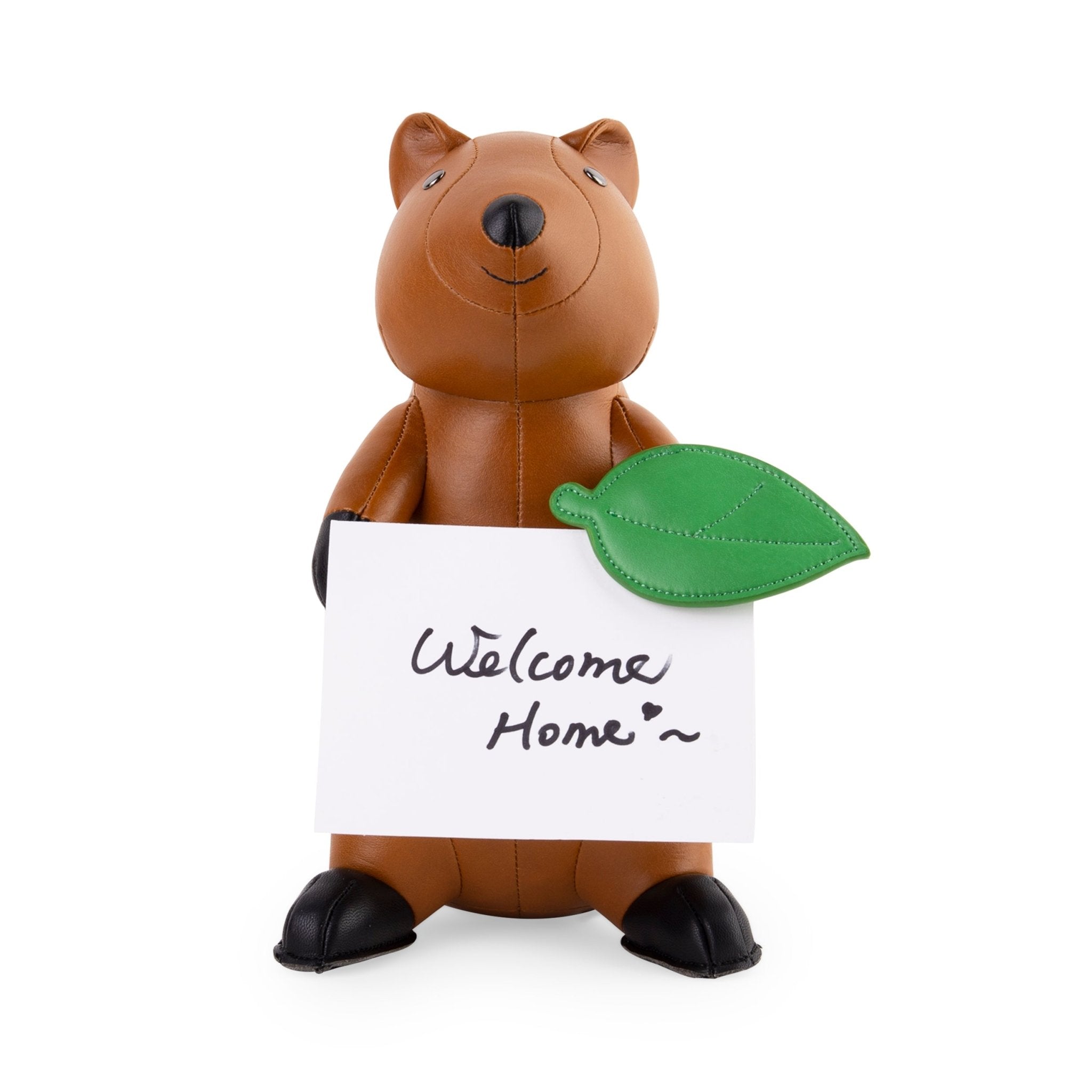 Zuny Quokka Bookend, Tan + Black - Intent