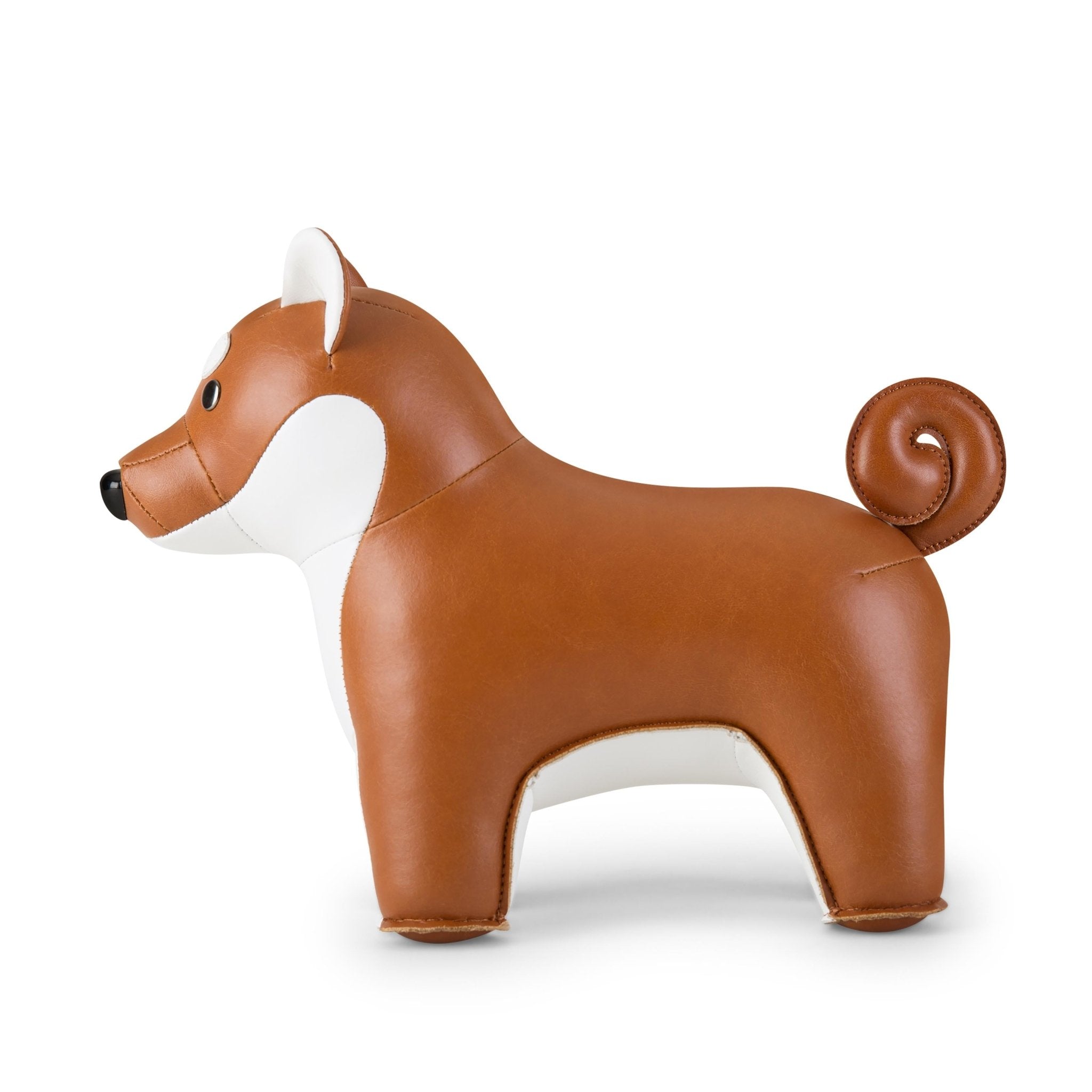 Zuny Shiba Inu Bookend, Tan + White - Intent