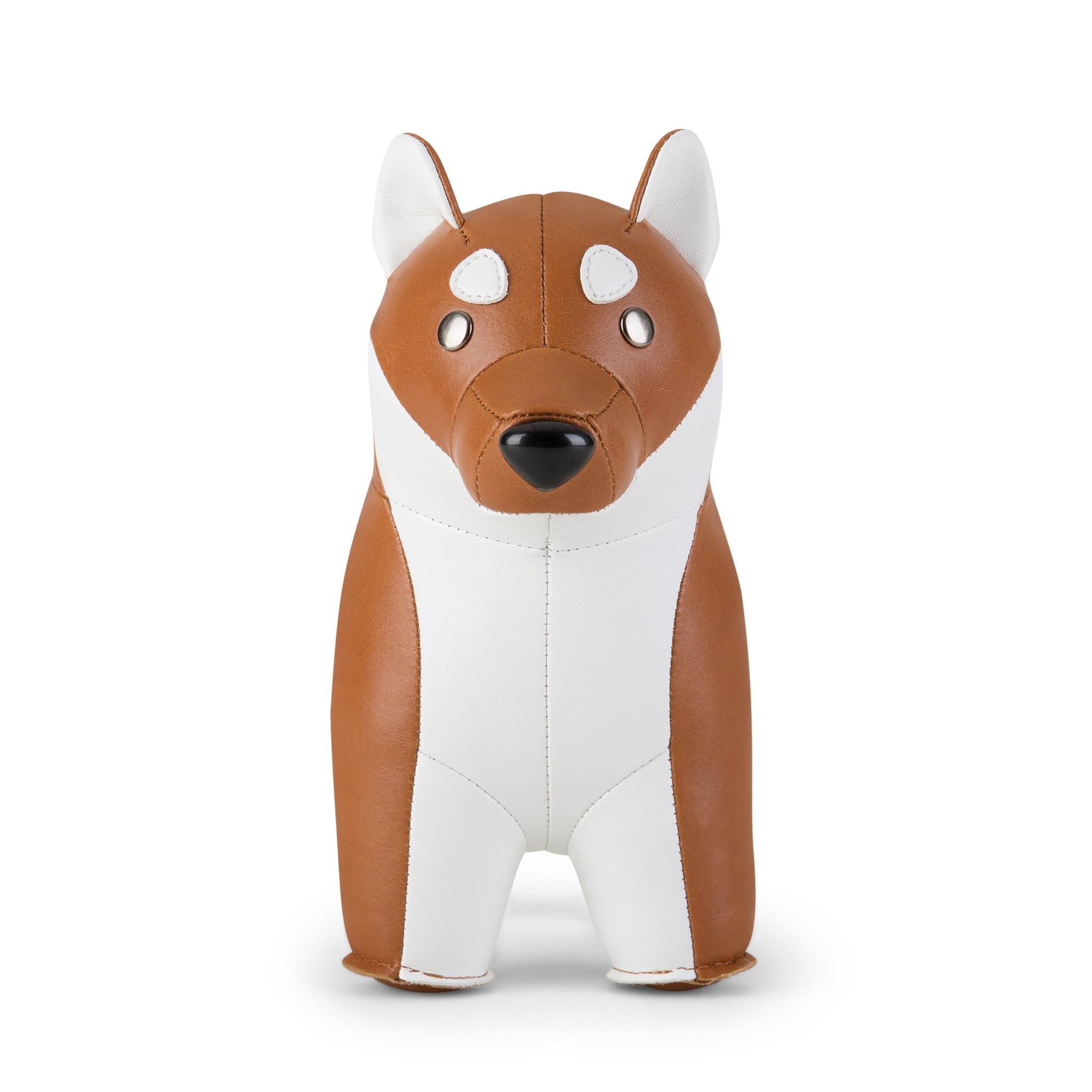 Zuny Shiba Inu Bookend, Tan + White - Intent