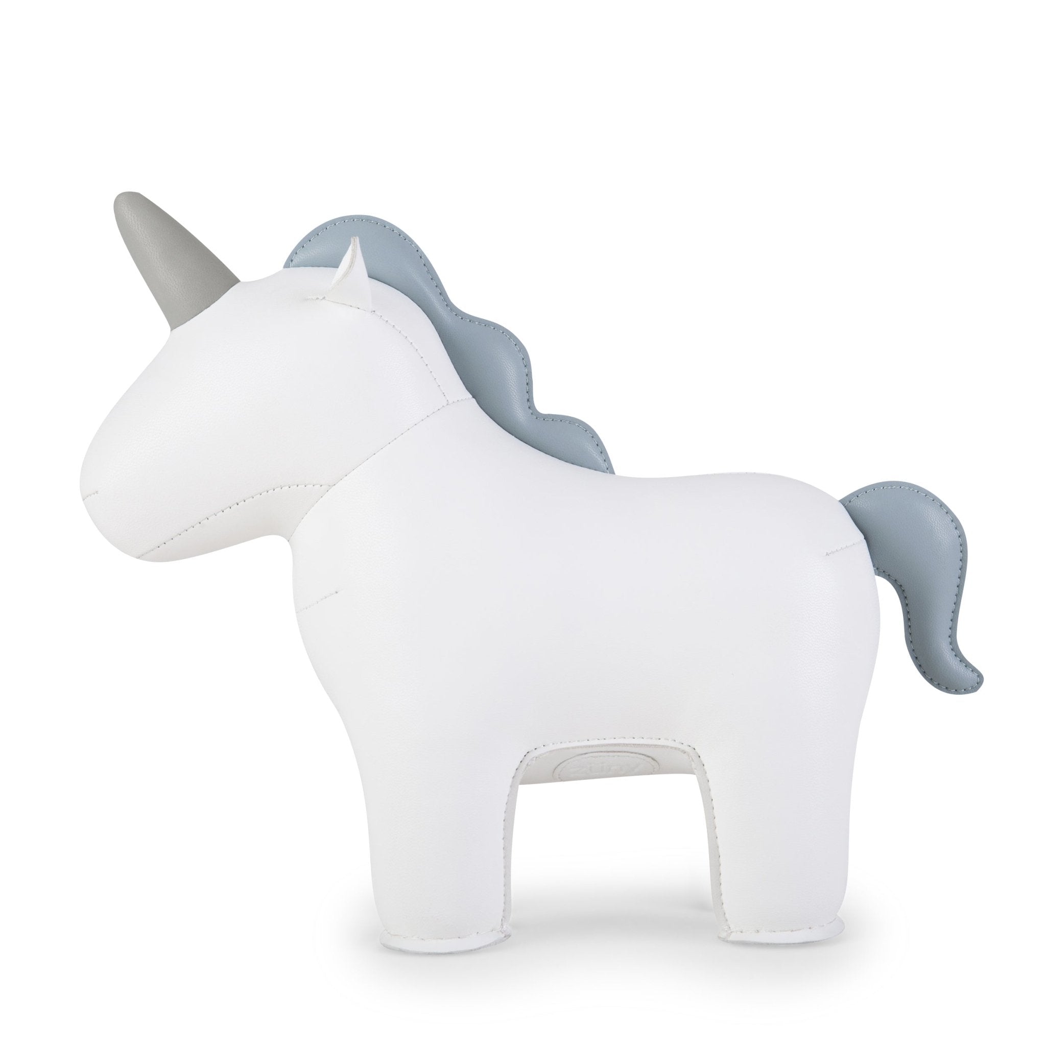 Zuny Unicorn Nico Bookend, White + Blue - Intent