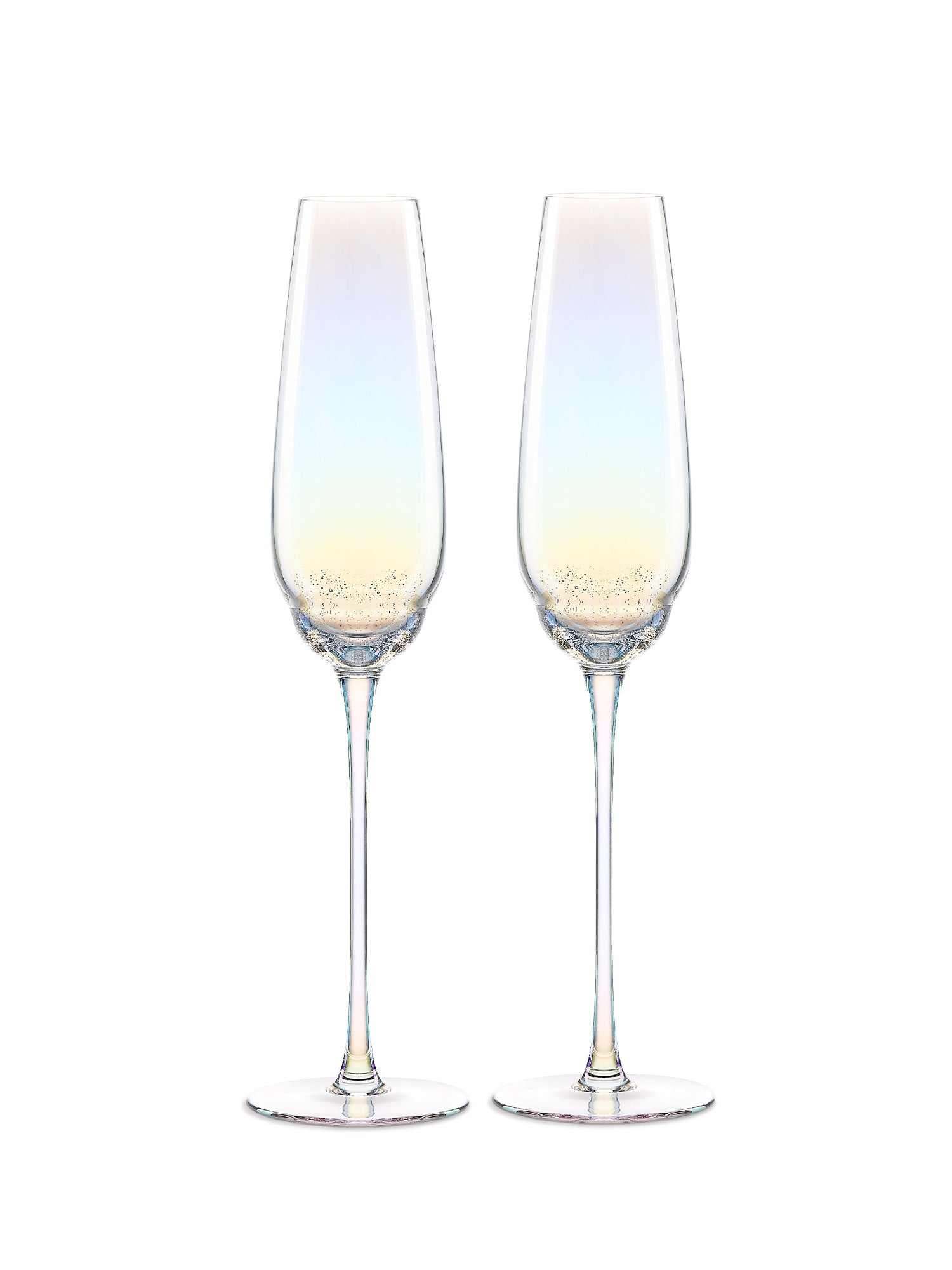 MU16 - Crystal Champagne Glasses x2 [BUBBLES COLLECTION]