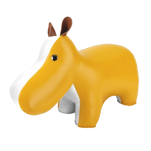 Zuny Classic Hippo Giant, Ochre Yellow + White
