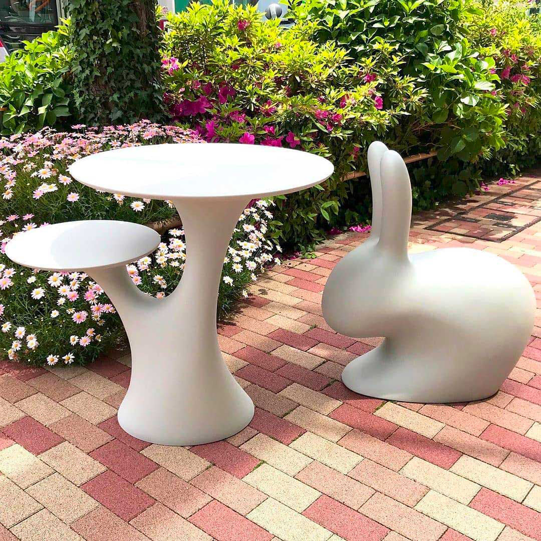 Qeeboo Rabbit Tree White Side Table