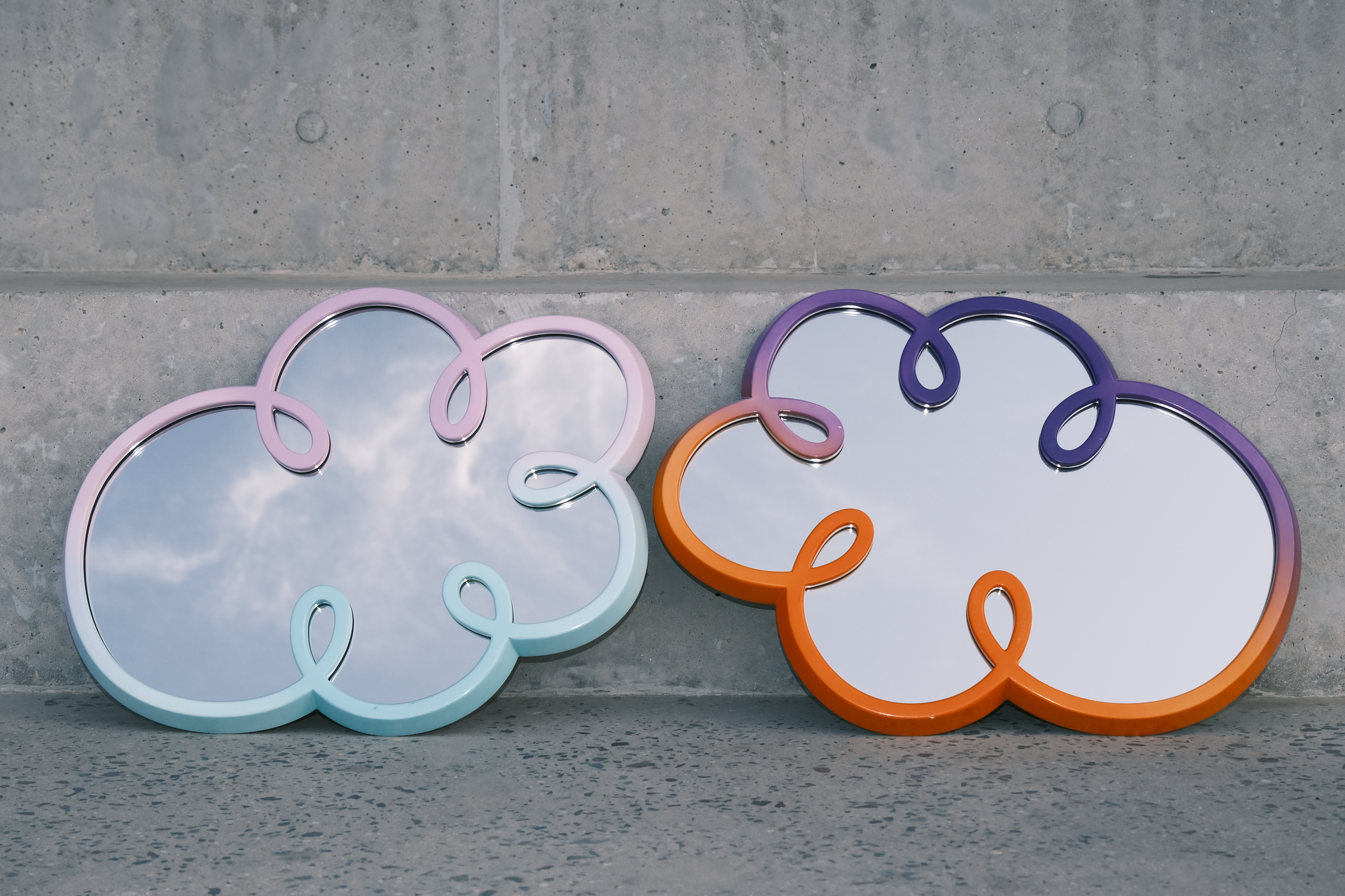 BUBBLE Mirror Small Purple & Orange