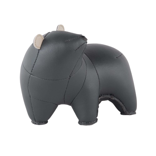 Zuny Bear Bero Paperweight, Dark Gray + Wheat