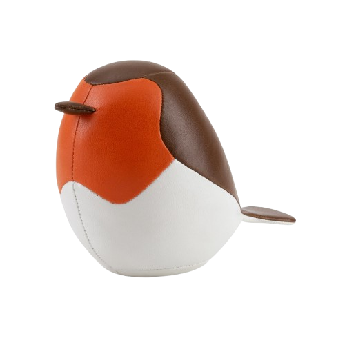 Zuny Bird Robin Paperweight, Brown + Orange