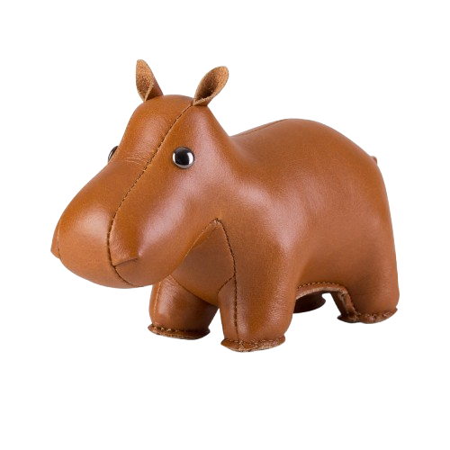 Zuny Classic Hippo Paperweight, Tan