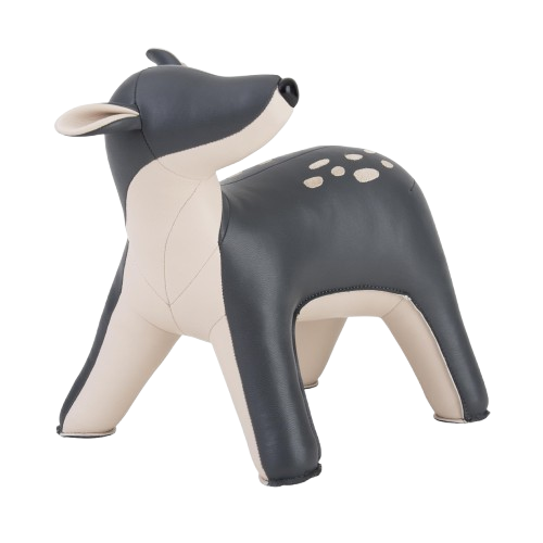 Zuny Deer Luke Doorstop, Dark Gray + Wheat