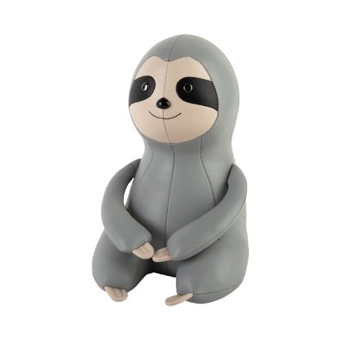Zuny Sloth Bookend, Gray + Wheat