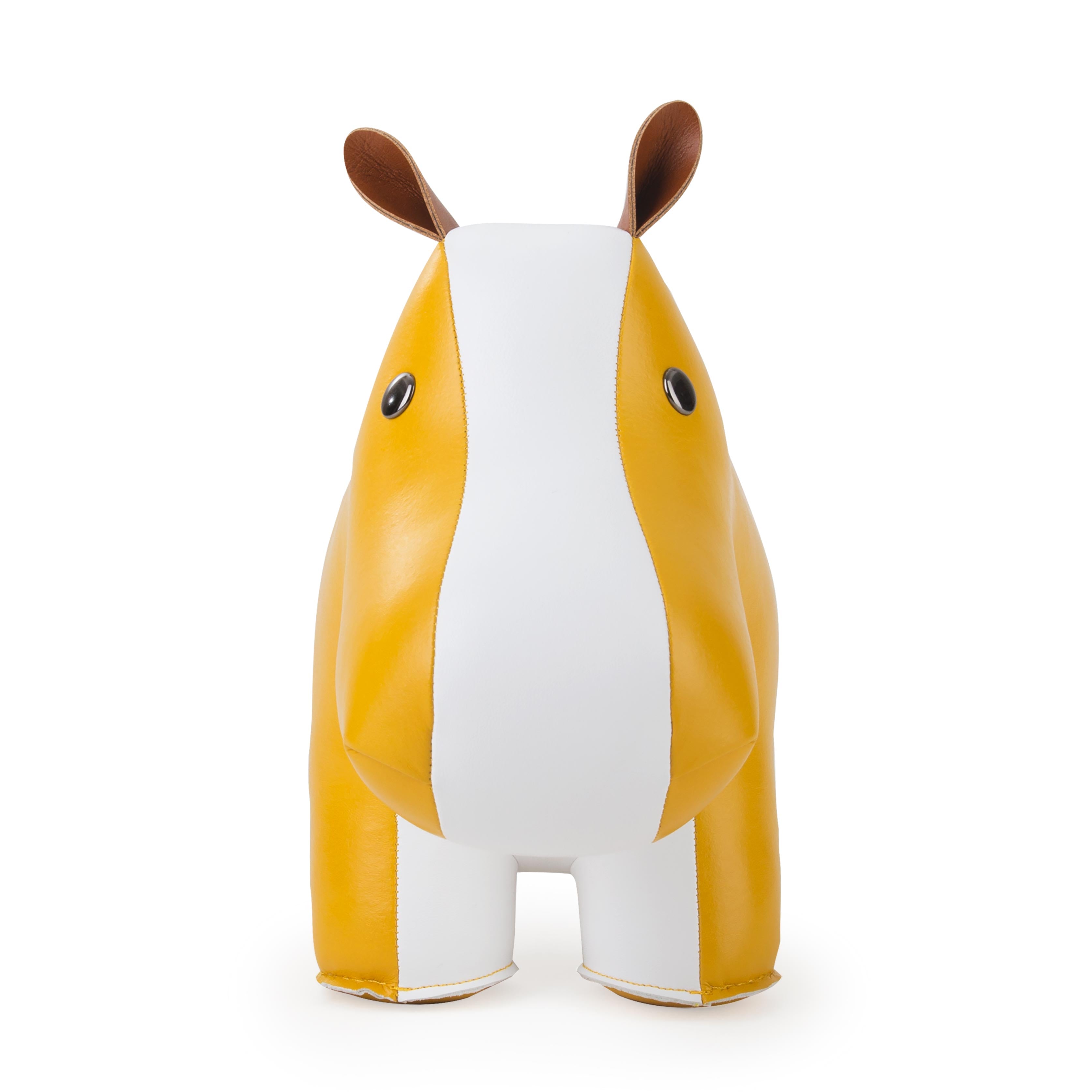 Zuny Classic Hippo Giant, Ochre Yellow + White