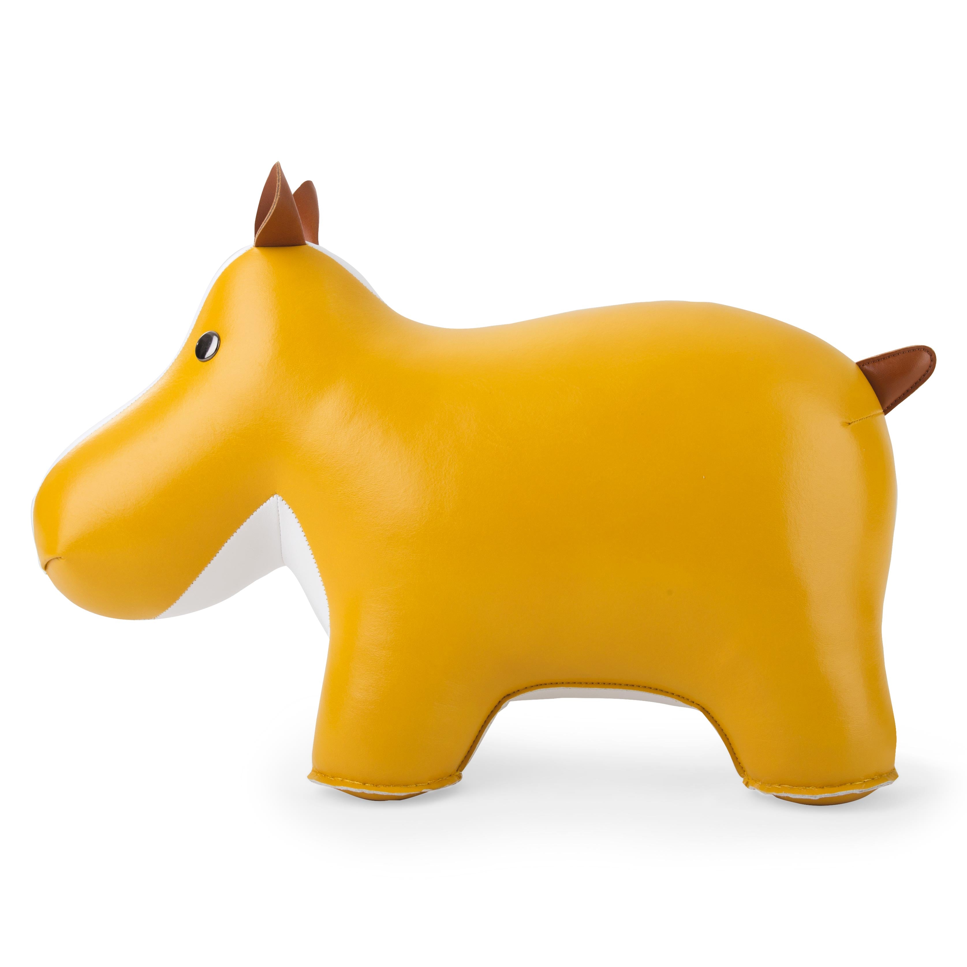 Zuny Classic Hippo Giant, Ochre Yellow + White
