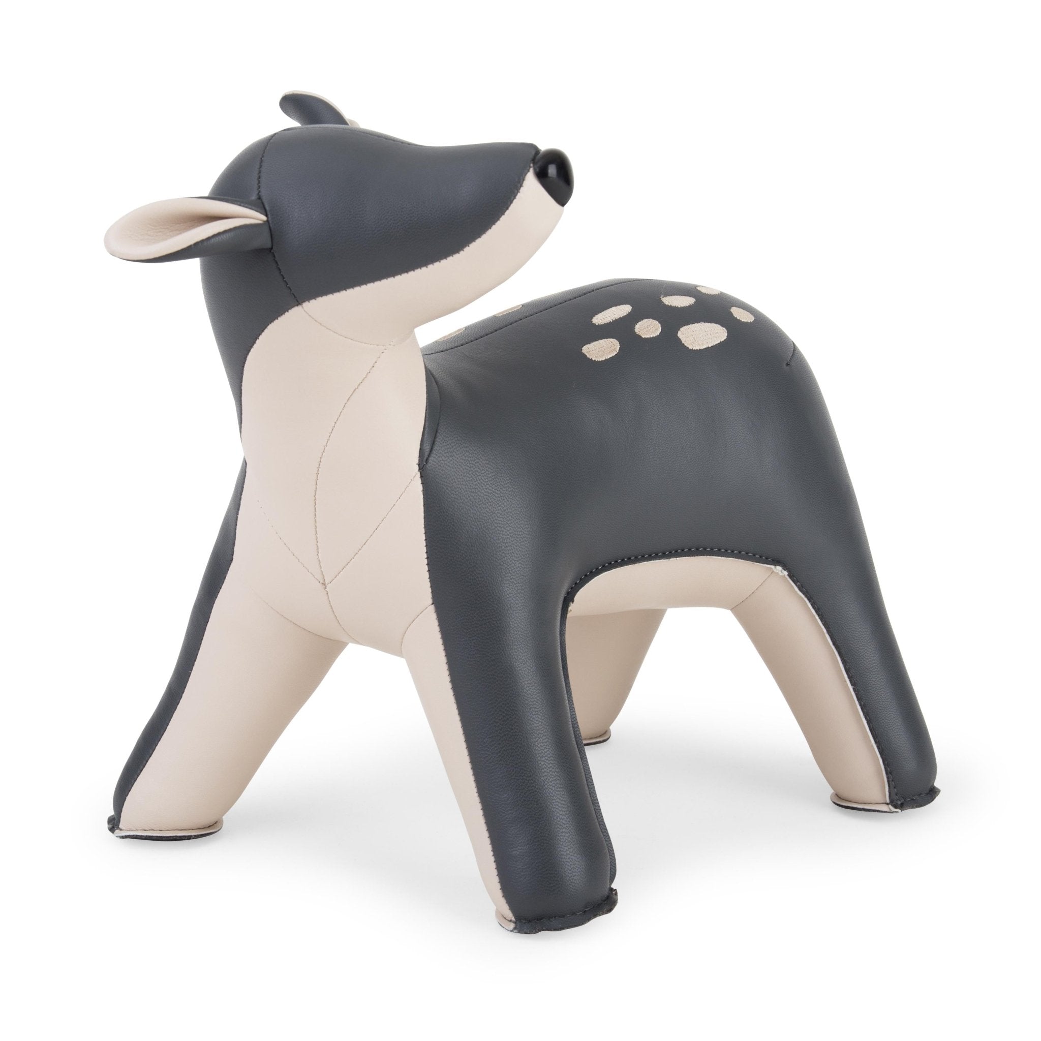 Zuny Deer Luke Doorstop, Dark Gray + Wheat - Intent