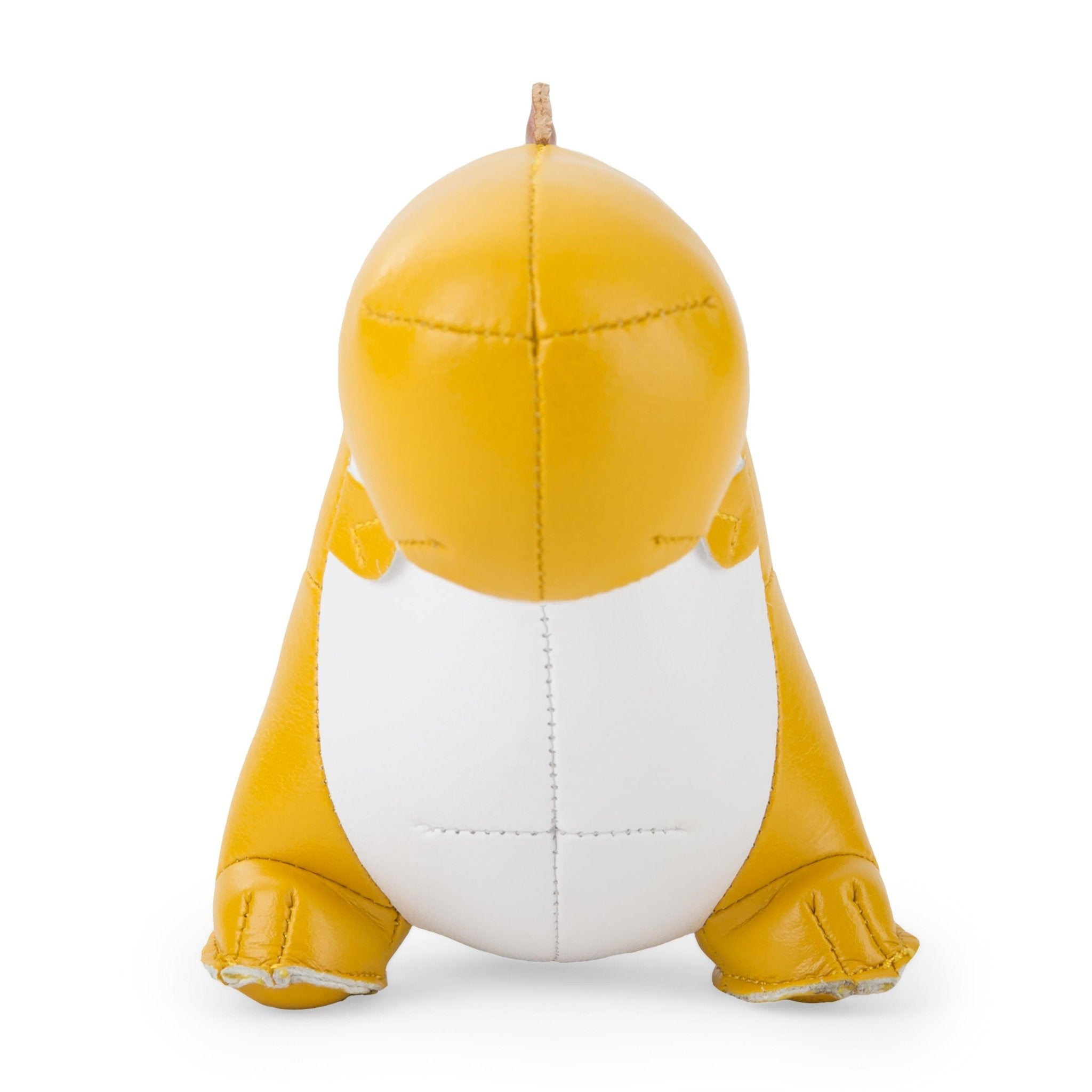 Zuny Dinosaur Bobo Paperweight, Mustard Yellow + White - Intent