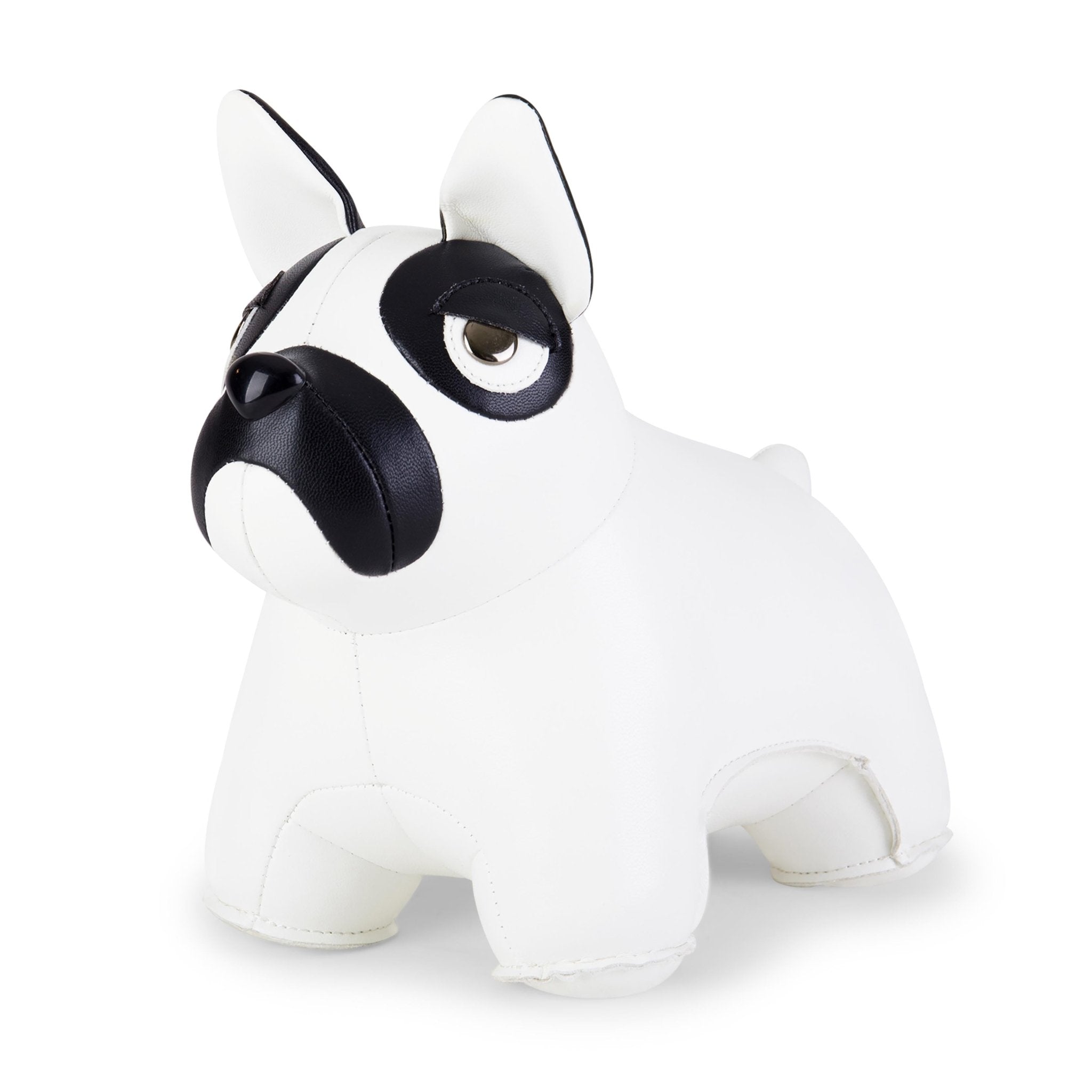 Zuny French Bulldog Bookend, White + Black - Intent