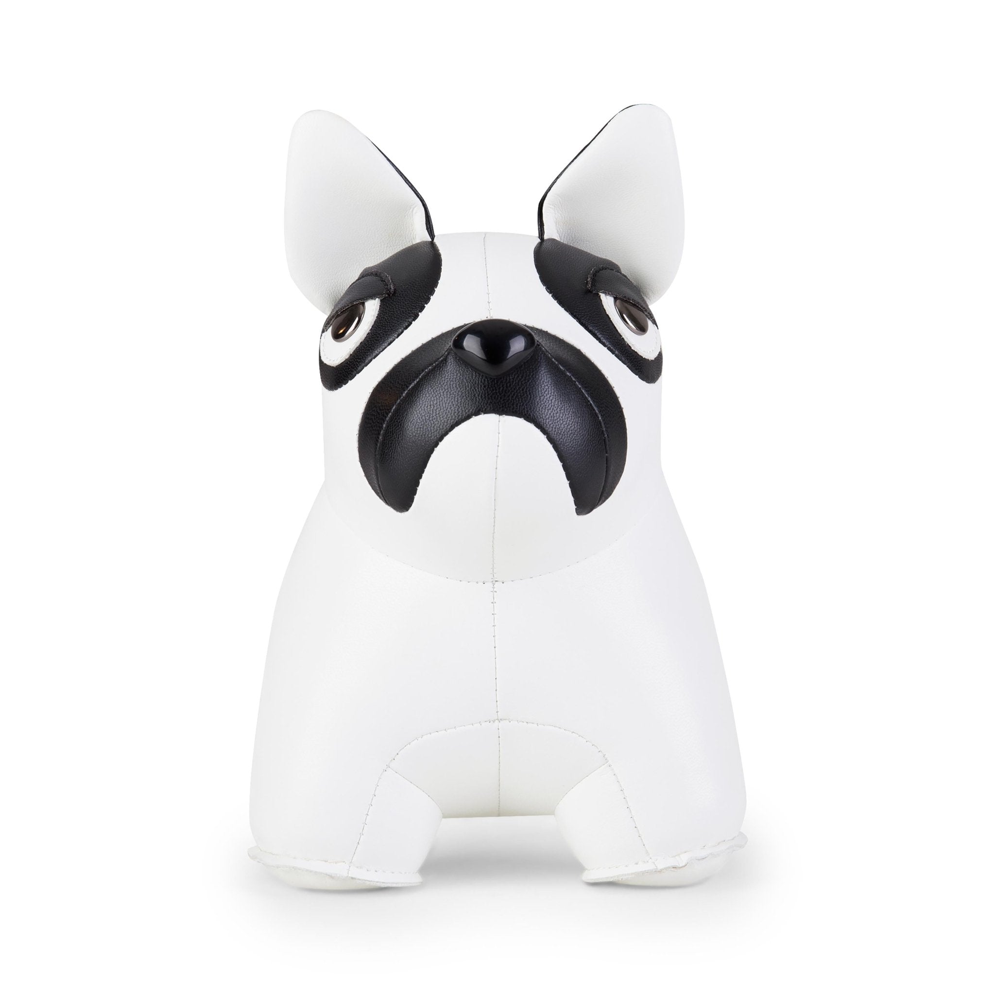 Zuny French Bulldog Bookend, White + Black - Intent