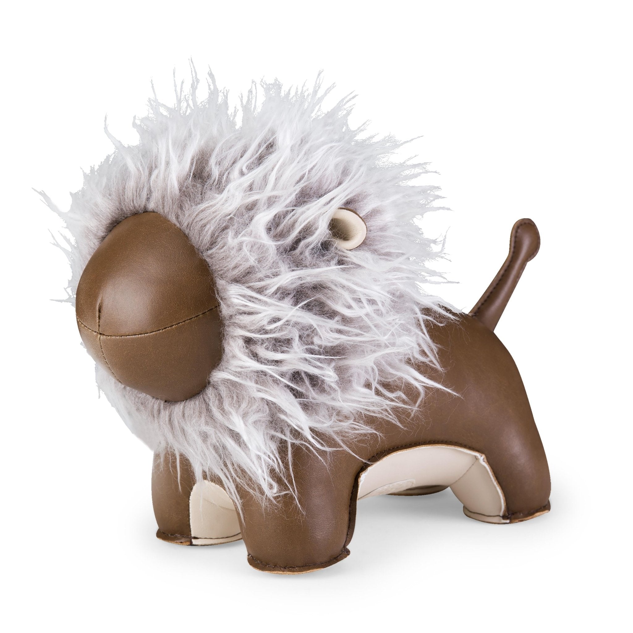 Zuny Lion Abo Bookend, Brown + Wheat - Intent
