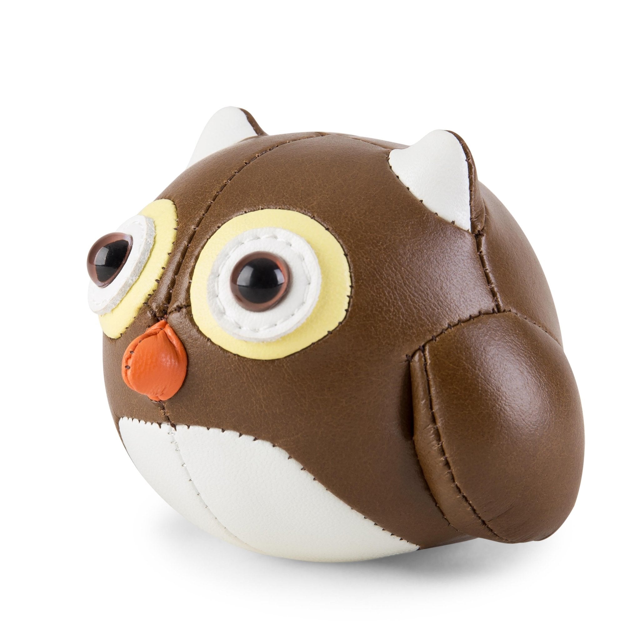 Zuny Owl Paperweight,Brown + White - Intent