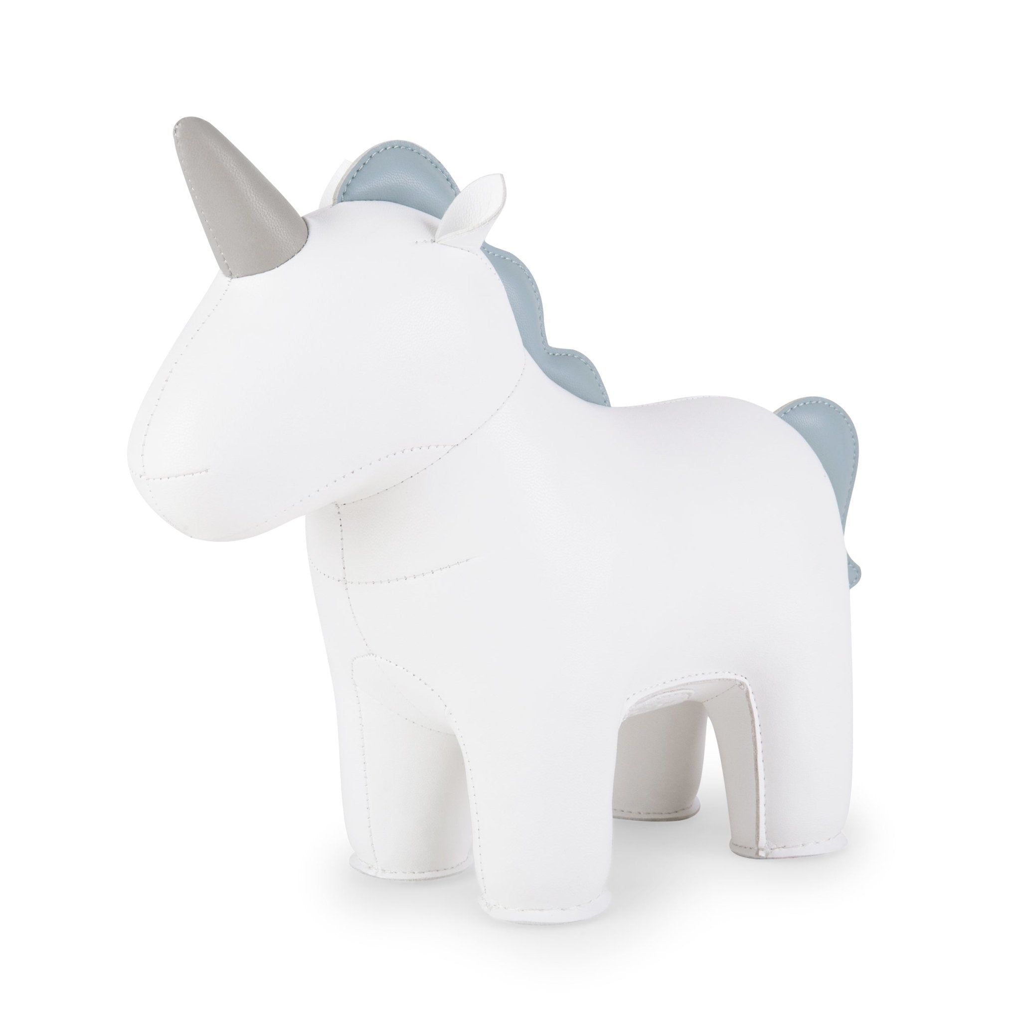 Zuny Unicorn Nico Bookend, White + Blue - Intent